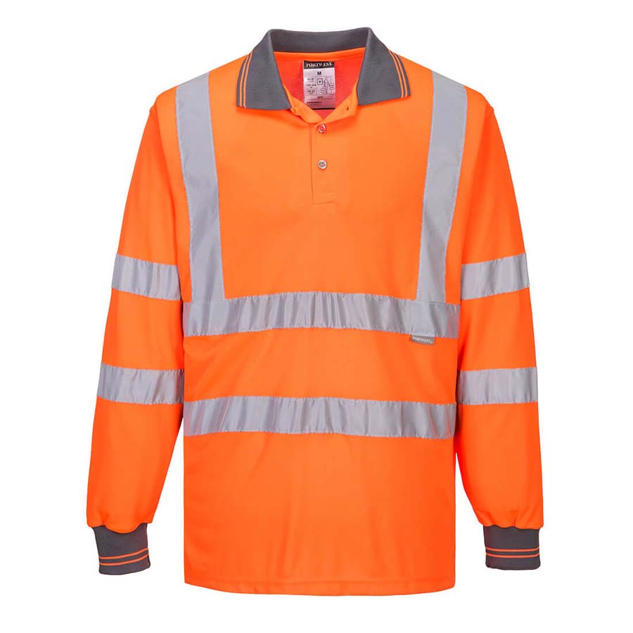 Long Sleeve Hi Viz Poloshirt - Knights Overall Protection